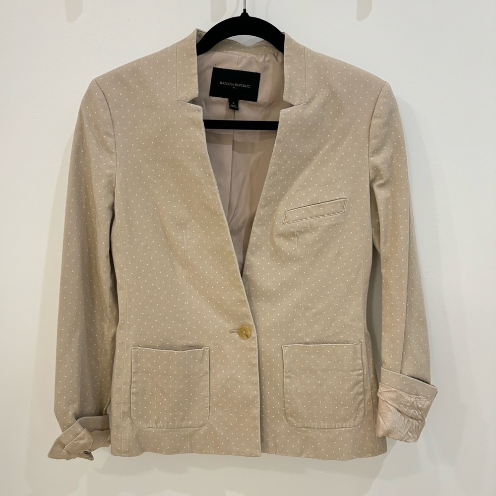[Banana Republic] Polka Dot Tailored Blazer